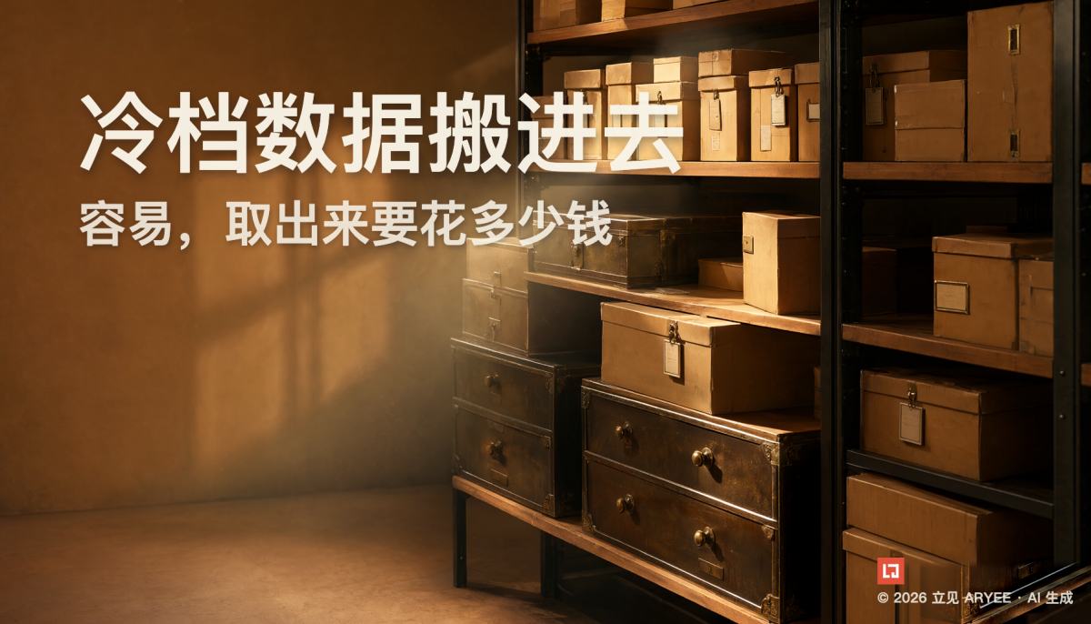 冷档数据搬进去容易，取出来要花多少钱