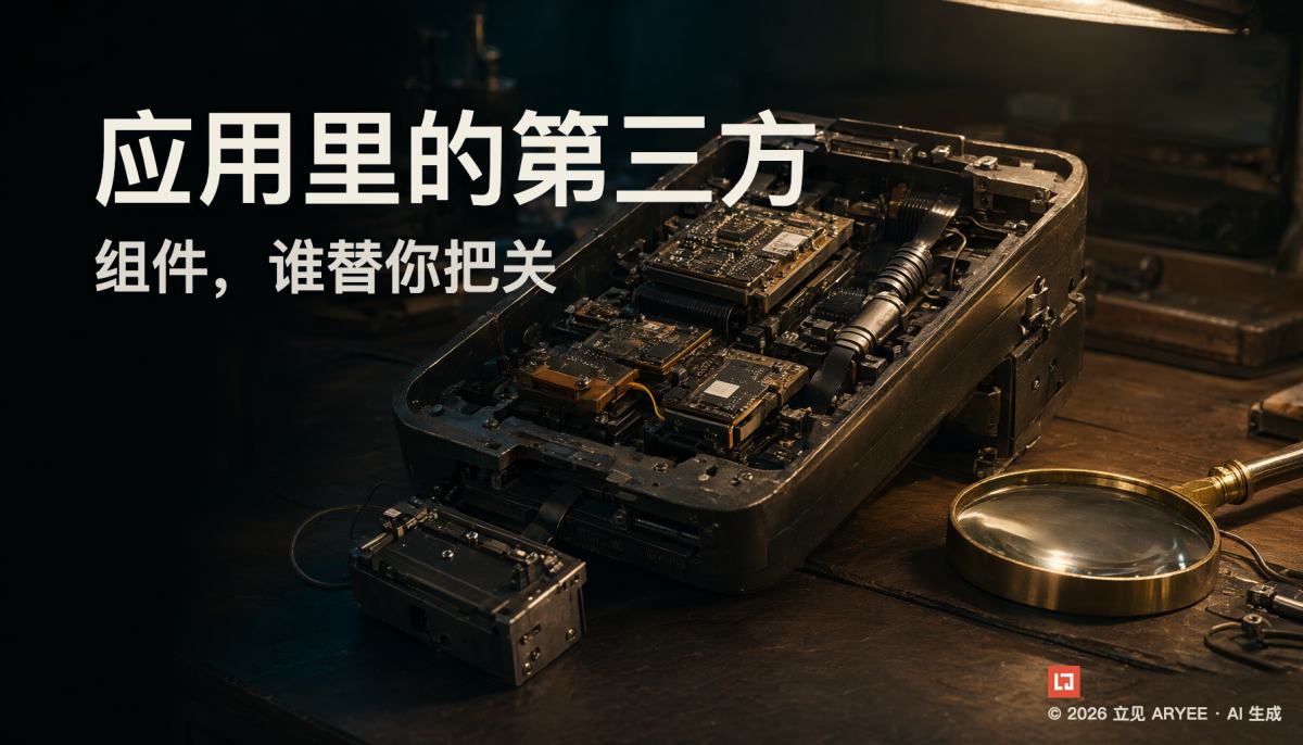 应用里的第三方组件，谁替你把关